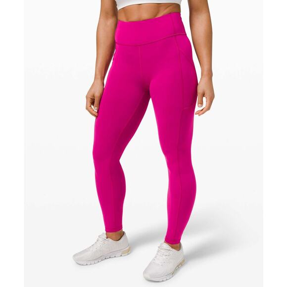 Lululemon Invigorate High-Rise Tight Leggings 28" Ripened Raspberry Pink 4 - Picture 1 of 9